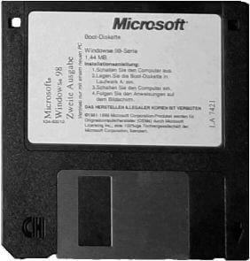 Deutsche Windows 98 SE Bootdiskette mit Unterstützung auch für moderne Systeme