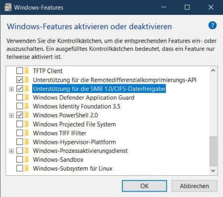 Auf Windows 98 / FritzBox Netzwerkfreigaben (SMB) von Windows 10 aus zugreifen