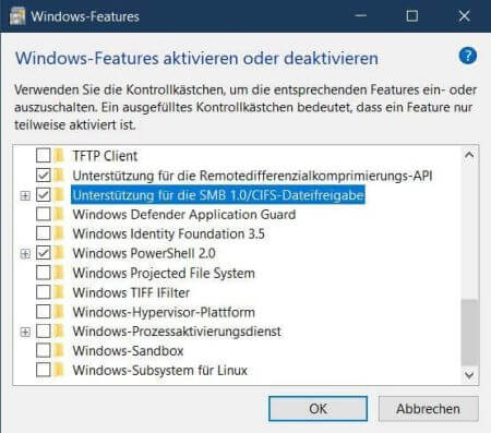 Auf Windows 98 Netzwerkfreigaben (SMB) von Windows 10 aus zugreifen