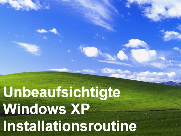 Unbeaufsichtigte Windows XP Installation: Treiber & Updates in CD integrieren