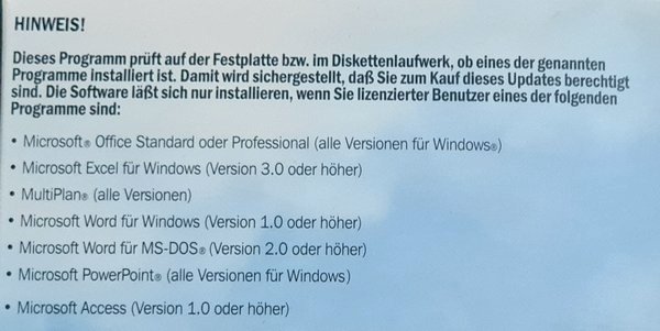 office-95-voraussetzungen