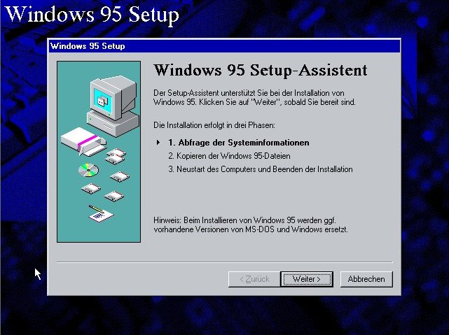 windows installer b win95